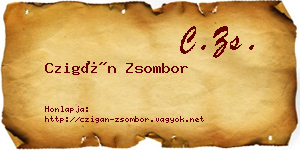 Czigán Zsombor névjegykártya